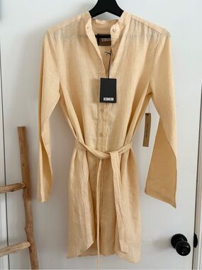 Reformation Yellow Long Sleeve Sierra Dress